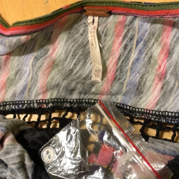 FREE PEOPLE NWOT Aruba Top in Black Combo - Picture 3 of 5